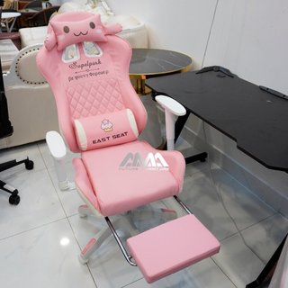 Ghế game gaming chân xoay dành cho game thủ ama-supel pink-pink