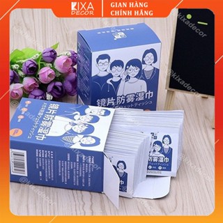 Khăn lau kính Nano chống bám hơi nước, giấy lau kính nano chống mờ sương, mồ hôi, vân tay KIXA DECOR