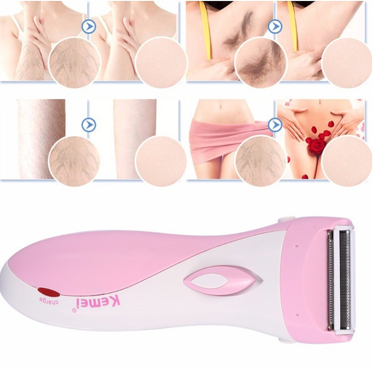 Máy Cạo Lông Toàn Thân, Vùng Kín, Bikini, Dùng Cho Nam Và Nữ, Sạc Điện, Máy Tẩy Lông Đa Năng, Chính Hãng - Kemei KM-3018