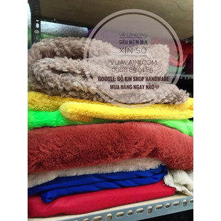 [TẤM VẢI 20cm x 100cm] Vải Lông Cao Cấp Lông Dày Mềm Mịn May Cổ Áo Khoác Đồ Ấm, May Khăn Choàng Sang Trọng, Lông Đẹp