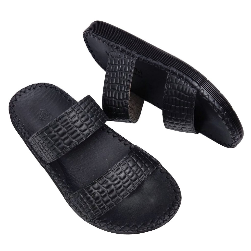 Dép da nam D85 chất liệu da bò kiểu dáng thời trang thanh lịch