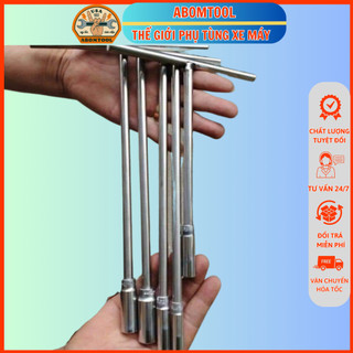 Cần chữ t, tay vặn ốc chữ t inox 304 abomtool đủ số 8mm,10mm,12mm,14mm,10mm ngắn cao cấp