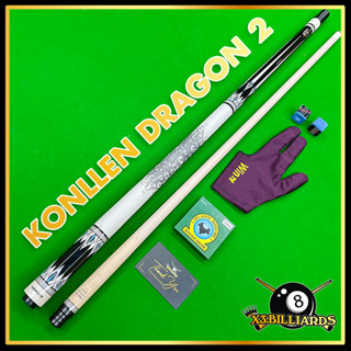 [Hàng Chính Hãng] Cơ Bida Lỗ KONLLEN DRAGON 02 Gậy Bi A Pool Ren Radial Ngọn Công Nghệ Lõi XTC Giảm Bạt Ren Radial