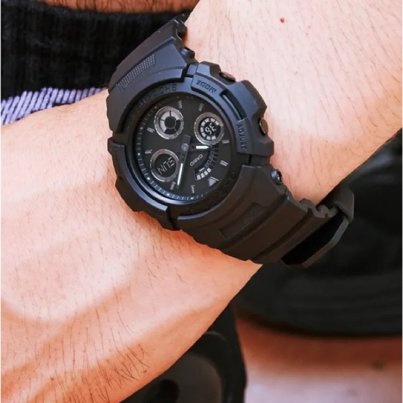 Đồng hồ nam dây nhựa G-SHOCK Casio chính hãng Anh Khuê AW-591BB-1ADR