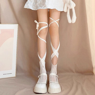 Tất Ren Buộc Dây Phong Cách Lolita - Vớ Thắt Dây Ren Nơ