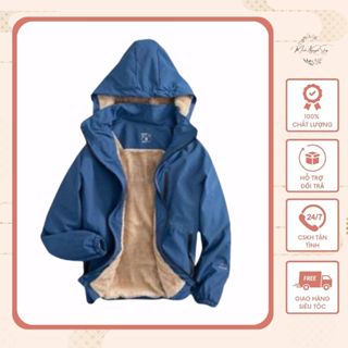 Áo gió lót lông nam, Áo khoác gió lót lông cừu tráng bạc chống nước dành cho cả nam và nữ  - Minh Nguyệt Shop