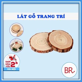 Lát gỗ thông vintage, lát gỗ decor, trang trí giáng sinh- Đế gỗ 8-9cm làm cây thông noel mini lót cốc, phụ kiện chụp ảnh