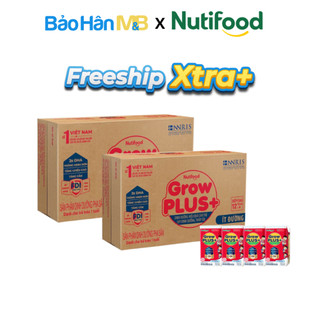 Sữa bột pha sẵn grow plus+ nutifood đỏ - thùng 48 hộp 110ml ít đường