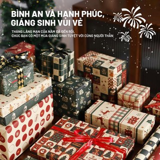  GIẤY GÓI QUÀ GIÁNG SINH NOEL - GIẤY KRAFT VINTAGE NHIỀU HỌA TIẾT ĐỘC ĐÁO VÀ ĐẸP MẮT 