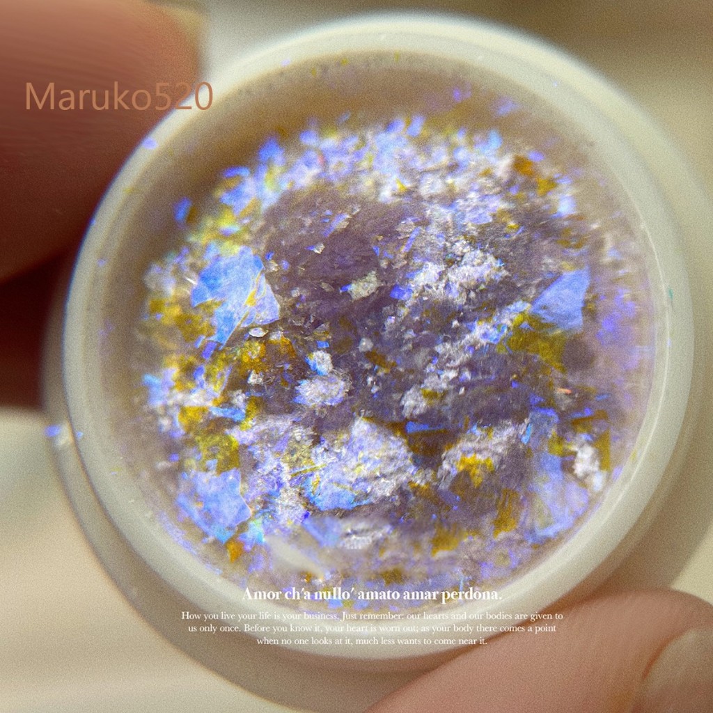 Set nhũ khổng tước siêu sáng 6 màu trang trí nail