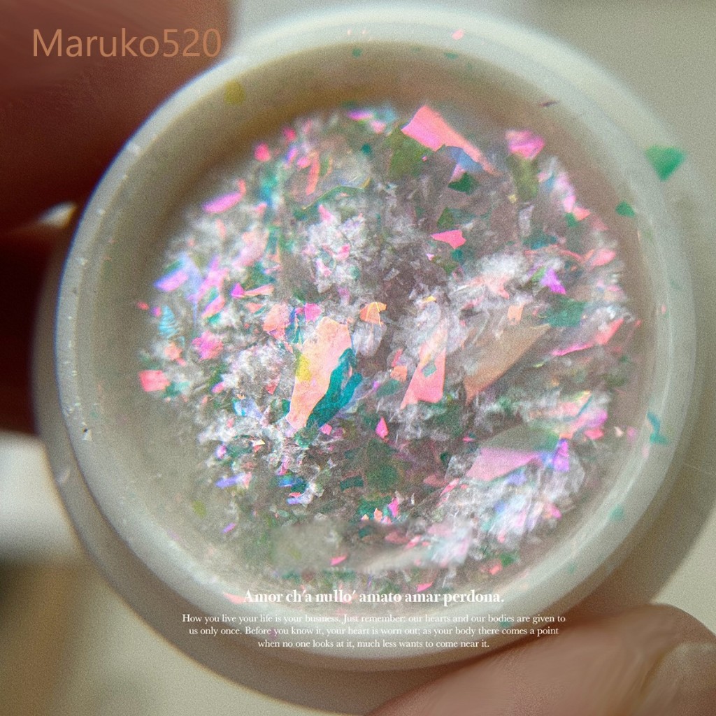 Set nhũ khổng tước siêu sáng 6 màu trang trí nail