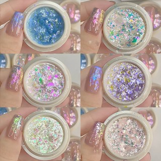 Set nhũ khổng tước siêu sáng 6 màu trang trí nail
