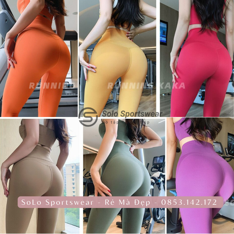 Quần Tập Gym Yoga Legging Cạp Cao Gen Bụng Nâng Mông Thể Thao Thun Poly Bột Siêu Co Giãn Tôn Dáng 𝙎𝙤𝙡𝙤 𝙎𝙥𝙤𝙧𝙩𝙨𝙬𝙚𝙖𝙧 2021