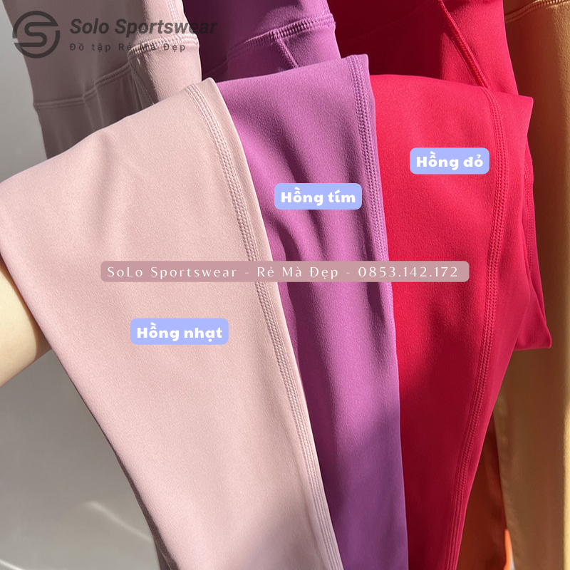 Quần Tập Gym Yoga Legging Cạp Cao Gen Bụng Nâng Mông Thể Thao Thun Poly Bột Siêu Co Giãn Tôn Dáng 𝙎𝙤𝙡𝙤 𝙎𝙥𝙤𝙧𝙩𝙨𝙬𝙚𝙖𝙧 2021