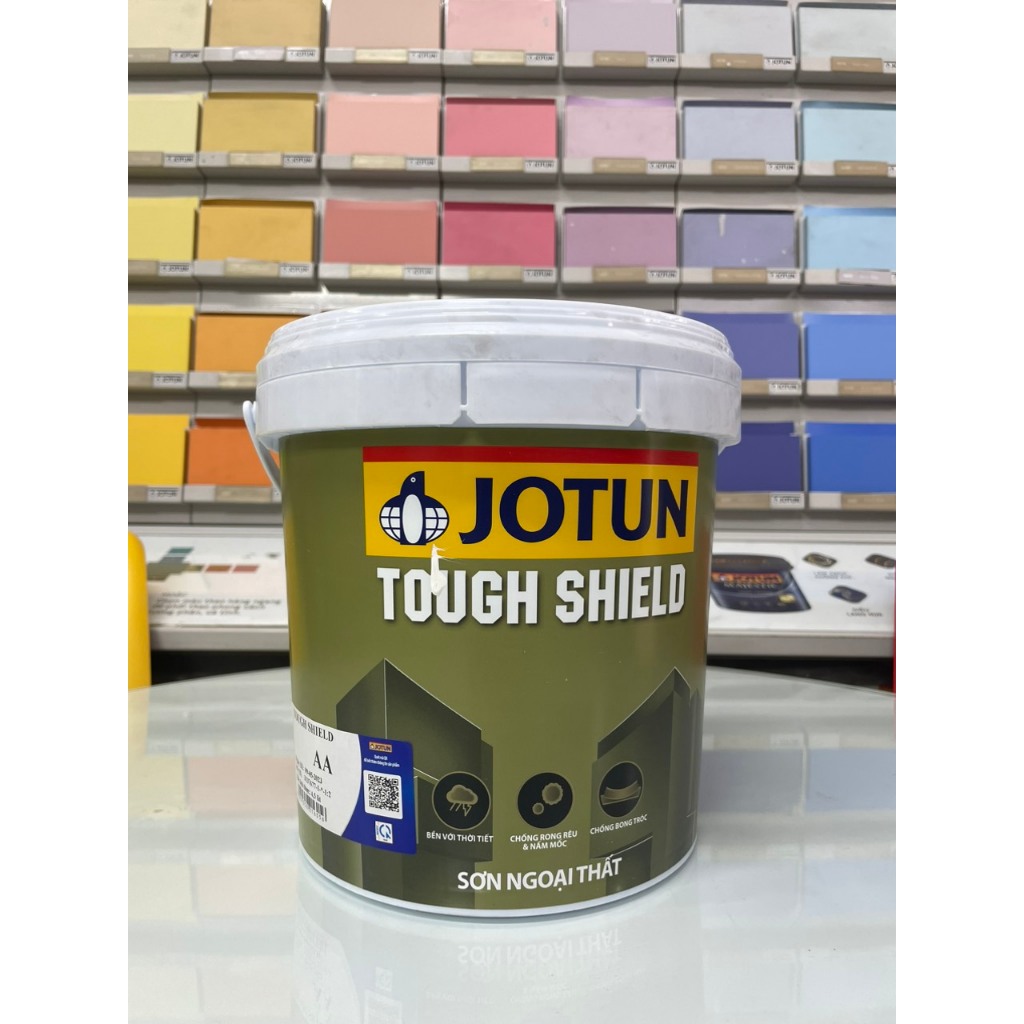 5L - Sơn phủ ngoại thất, sơn tường ngoài nhà Jotun Tough Shield ( Sơn Mờ) NGOÀI TRỜI