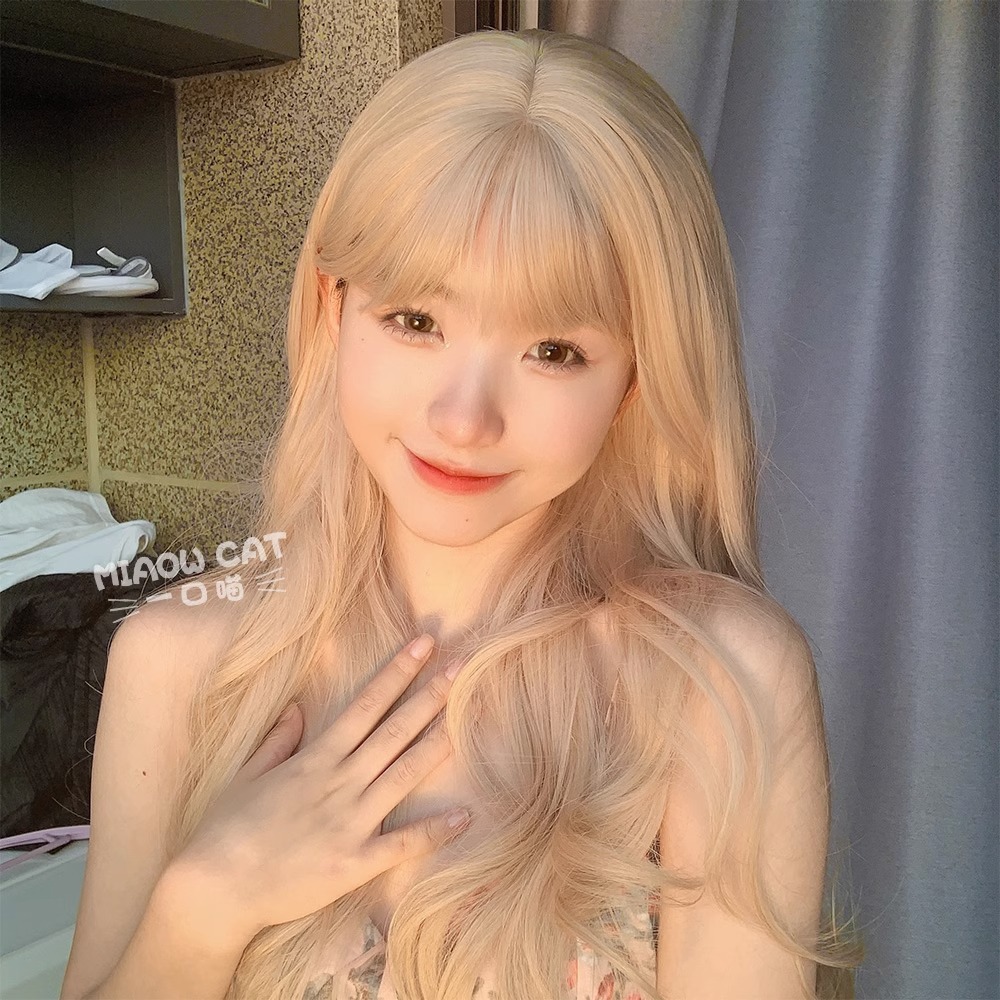 Tóc giả nguyên đầu bạch kim KOTY tặng kèm lưới trùm