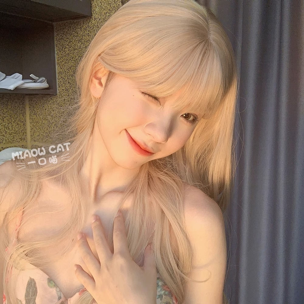 Tóc giả nguyên đầu bạch kim KOTY tặng kèm lưới trùm