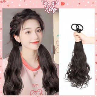  Tóc giả cột 2 bên tạo kiểu thắt bím Koty tóc giả bím hai bên cho nữ TG437 