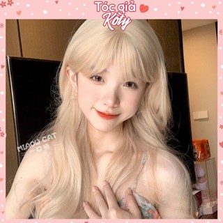 Tóc giả nguyên đầu bạch kim KOTY tặng kèm lưới trùm