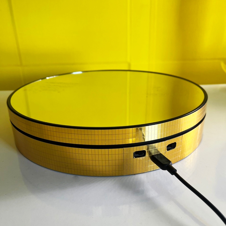 Đế xoay cao cấp mặt gương chưng sản phẩm kích thước 25cm chịu lực 8kg - T0407