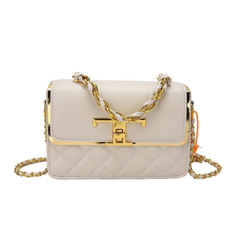 Túi Xách Tay, Kết Hợp Đeo Chéo Thời Trang Nữ Khoá T viền Vàng Mới A1150