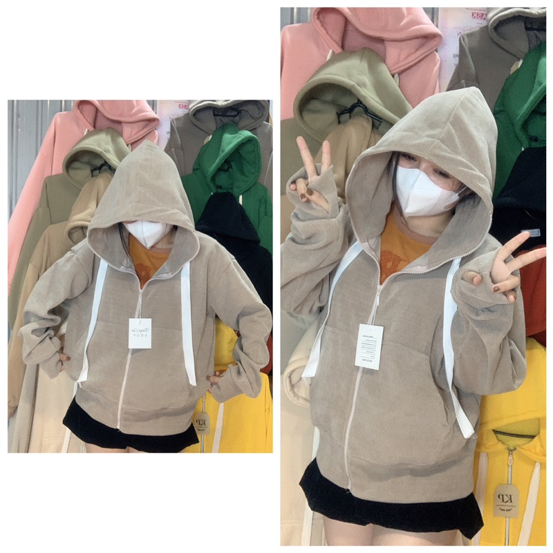 Áo Khoác Len Gân Tăm dáng dài freesize