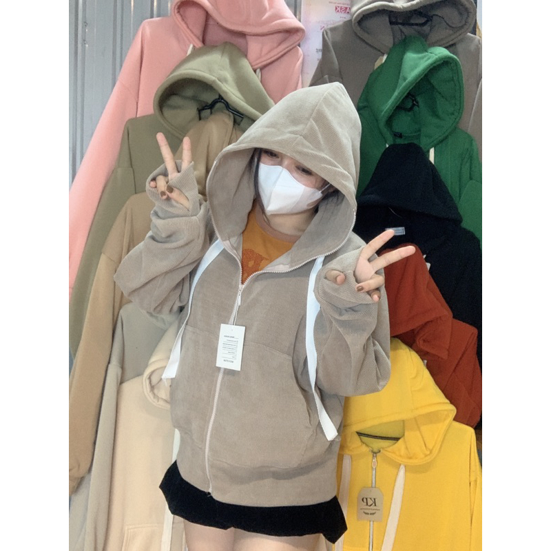 Áo Khoác Len Gân Tăm dáng dài freesize