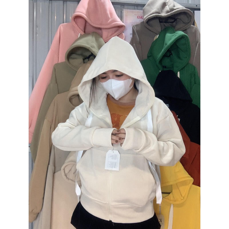 Áo Khoác Len Gân Tăm dáng dài freesize