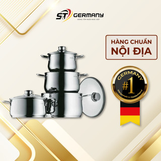 HCM Bộ nồi WMF Diadem Plus 4 món nội địa Đức nồi inox cao cấp dùng được bếp từ chịu được nhiệt độ cao GermanySnT 70090