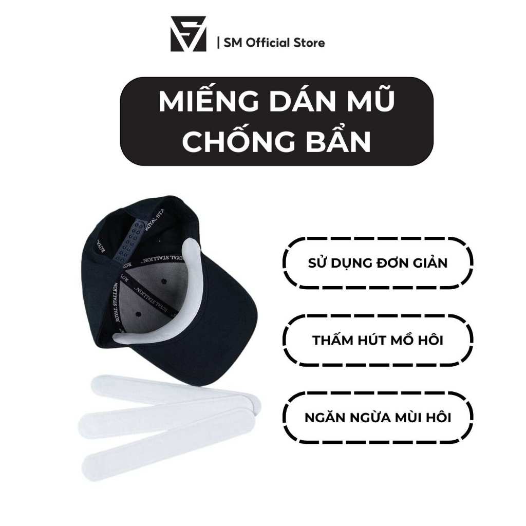 Miếng Dán Mũ Nón Miki, Mũ Lưỡi Trai Thấm Hút Mồ Hôi Chống Bẩn Vành Nón, Phụ Kiện - Soulmate Store
