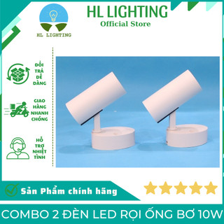 Combo 2 đèn LED Rọi Ống Bơ 10W ốp trần, tường, đèn soi tranh, đèn trang trí