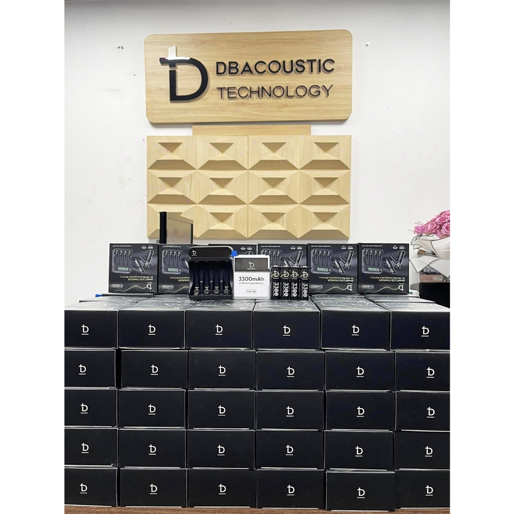 Combo dock sạc kèm 4 viên pin AA 1.2V 3300mAh dBacoustic, hàng chính hãng