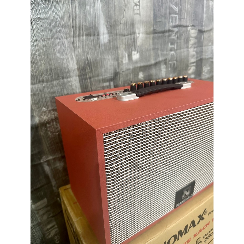 Loa Karaoke Xách Tay Nanomax K-01, K01 Bass 20cm 120w Tặng Kèm 2 Mic Hát Karaoke
