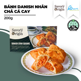  Bánh DANISH nhân chả cá cay Singapore (Danish Otah Square) thương hiệu SAVORY ORIGIN gói 200gr* 2 cái