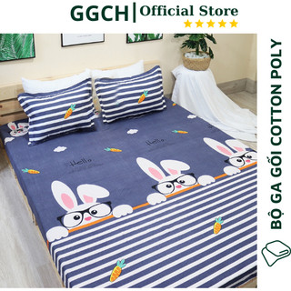 [Giảm Giá] Combo Ga Gối Mẫu Thỏ Đeo Kính - Mẫu mới đẹp (Được chọn mẫu)