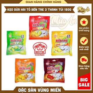 Kẹo dừa hai tỏ bến tre,kẹo dừa 3 thanh 10 viên hai tỏ,kẹo dừa mini hai tỏ 3 thanh tiện lợi