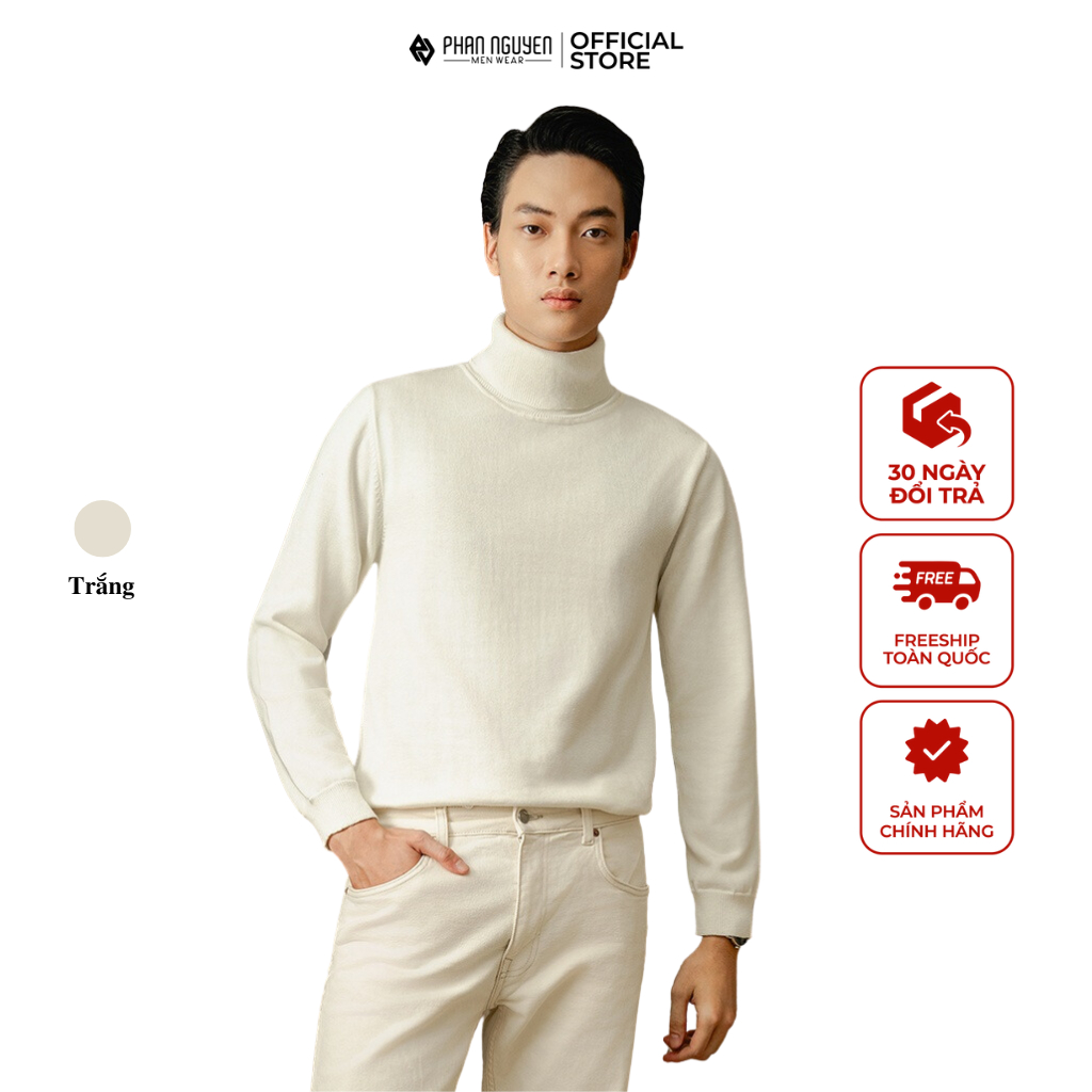 Áo len cổ lọ nam Phan Nguyễn, chất liệu cao cấp mềm nhẹ, giữ nhiệt tốt, giữ màu tốt, co giãn đàn hồi cao, bền ALD.240
