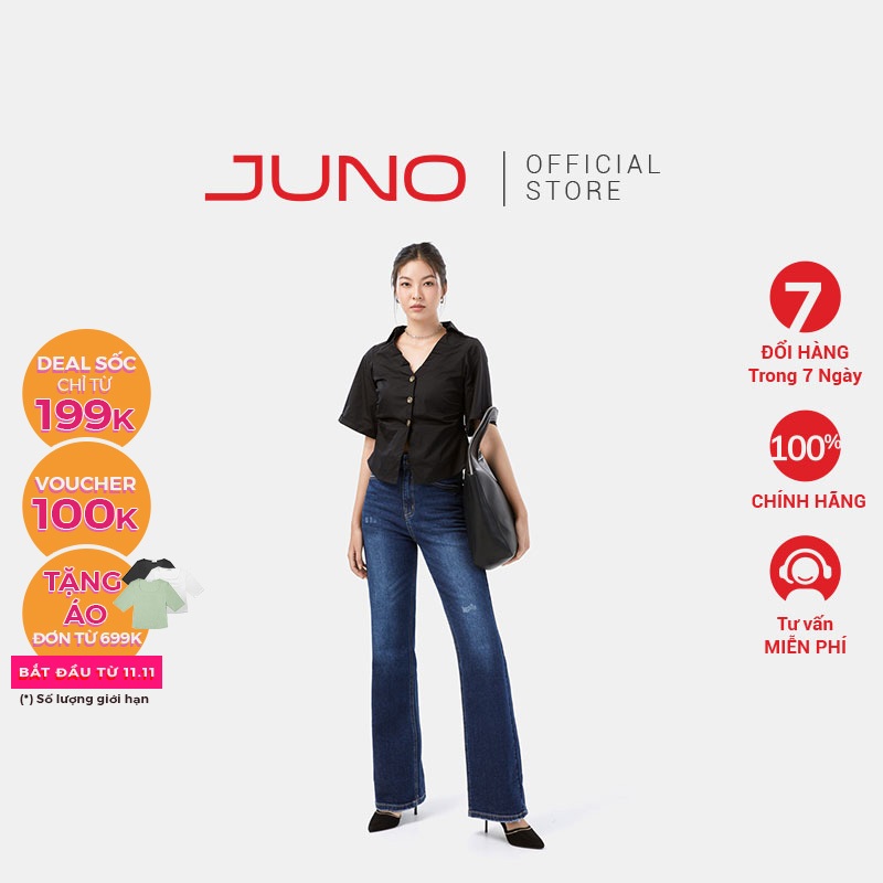 Quần dài Nữ Thời Trang JUNO Straight Leg Jeans JNQDA023