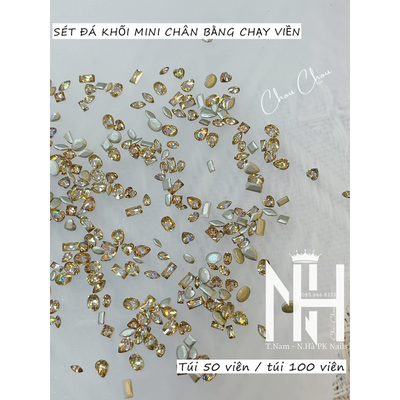 Set đá khối chân bằng size mini đi viền