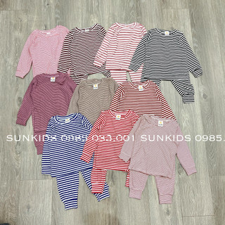 {GIÁ XẢ KHO} Bộ cotton thun gân Sunkids bé trai bé gái 6-16kg