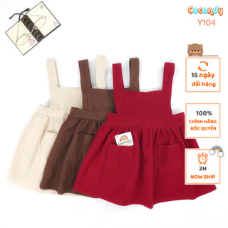 Váy yếm chất liệu nhung mềm mại cho bé gái của COCANDY mã Y104,V265