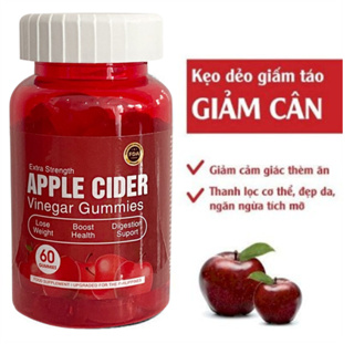 Viên kẹo giấm táo Apple Cinder giúp giảm cân, tăng sức khỏe