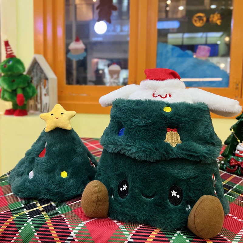 Thỏ nhồi bông trong cây thông Noel / Giáng sinh cute