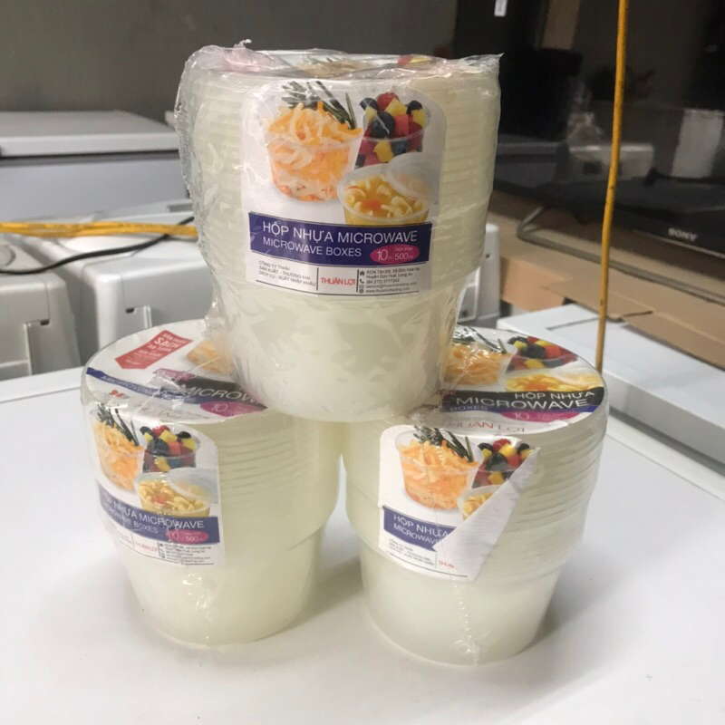 30 Hộp Nhựa Tròn Dùng 1 Lần 500-750ml