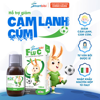 Combo 2 Siro Ho Smartbibi Flu C - Siro Giảm Ho, Đau Rát Họng, Viêm Họng Do Cảm Lạnh, Cảm Cúm Cho Bé 100ml
