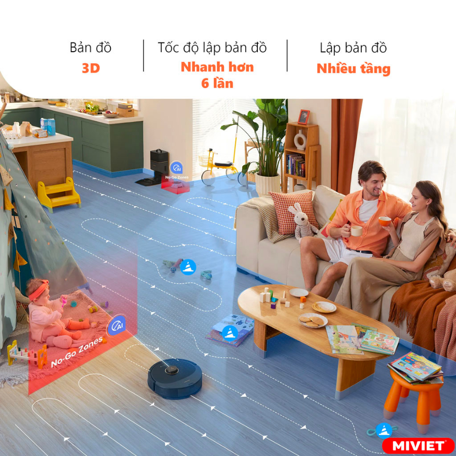 Robot hút bụi lau nhà thông minh Roborock Q8 Max Series - Q8 Max/ Q8 Max Plus - BH 24 tháng - MIVIET