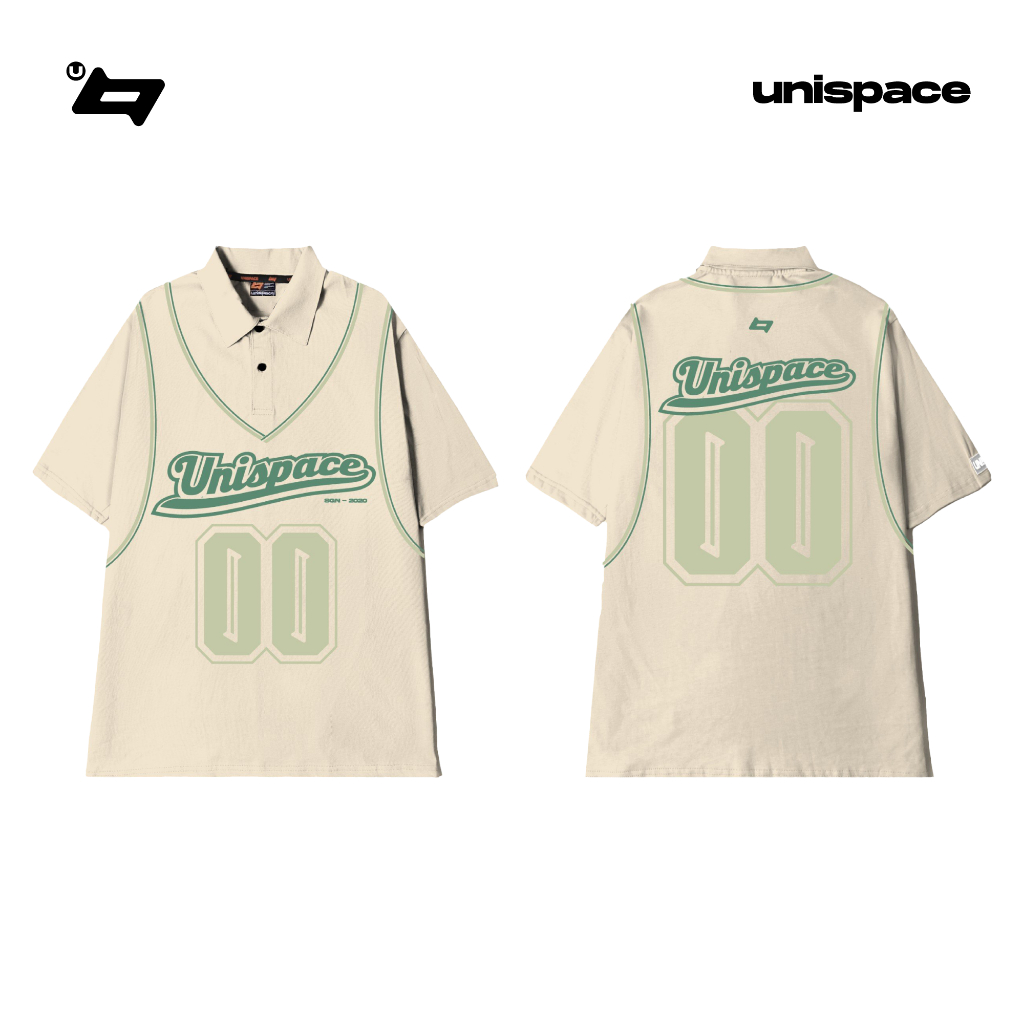 Áo polo localbrand By Unispace tay lỡ form rộng unisex nam nữ cotton Basketball
