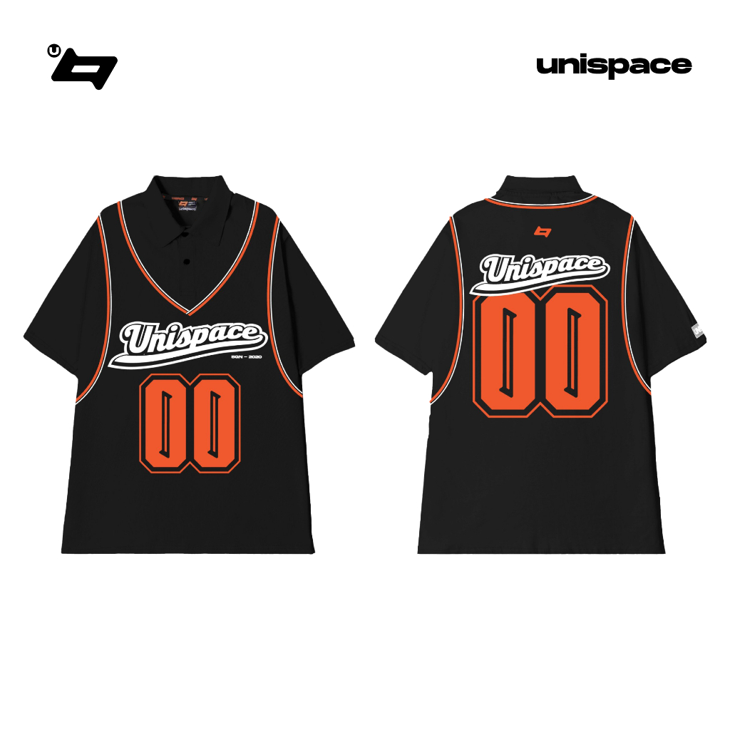 Áo polo localbrand By Unispace tay lỡ form rộng unisex nam nữ cotton Basketball