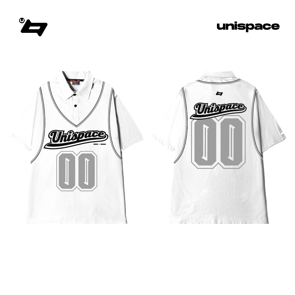 Áo polo localbrand By Unispace tay lỡ form rộng unisex nam nữ cotton Basketball