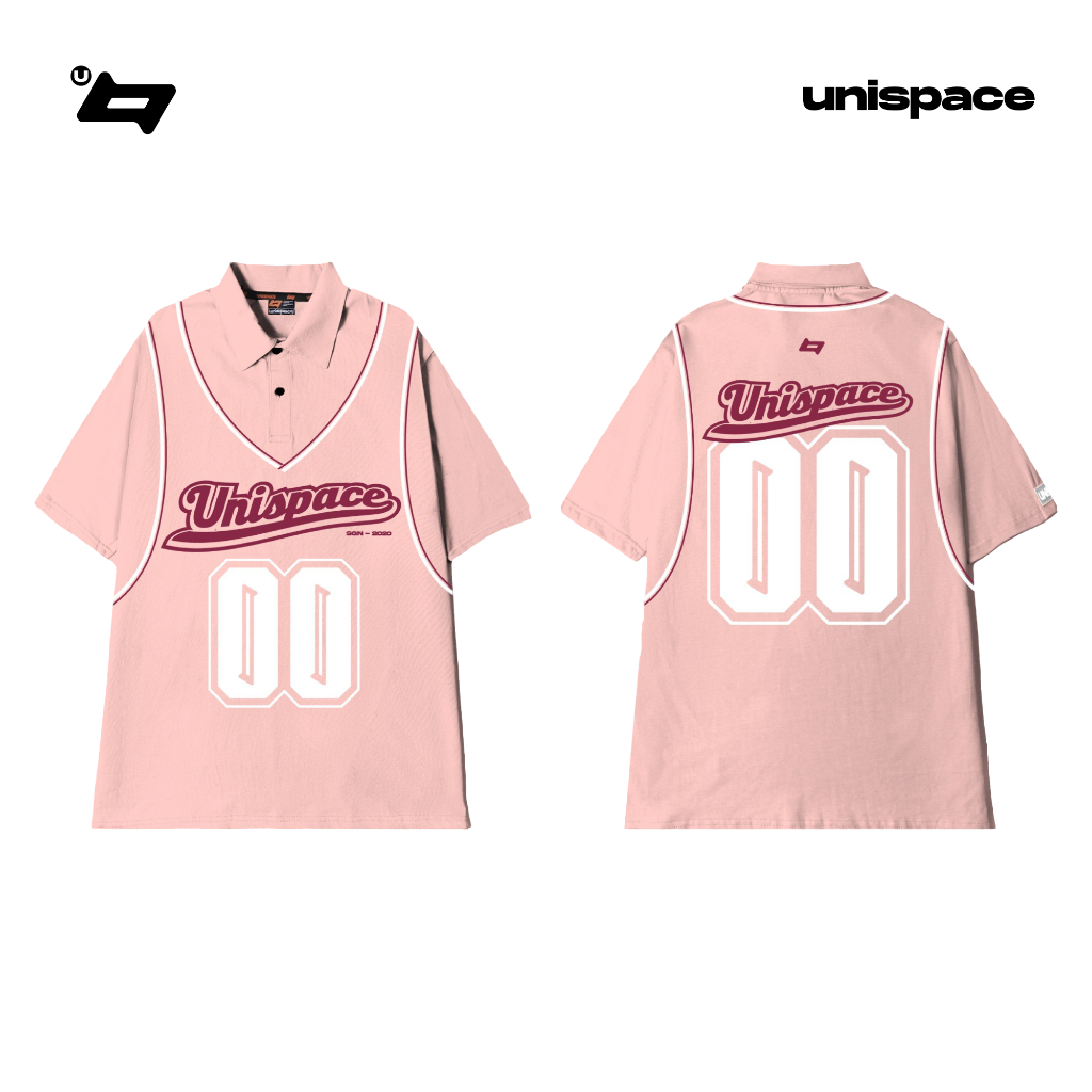 Áo polo localbrand By Unispace tay lỡ form rộng unisex nam nữ cotton Basketball